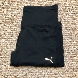 Puma Black Fabric & Mesh Leggings